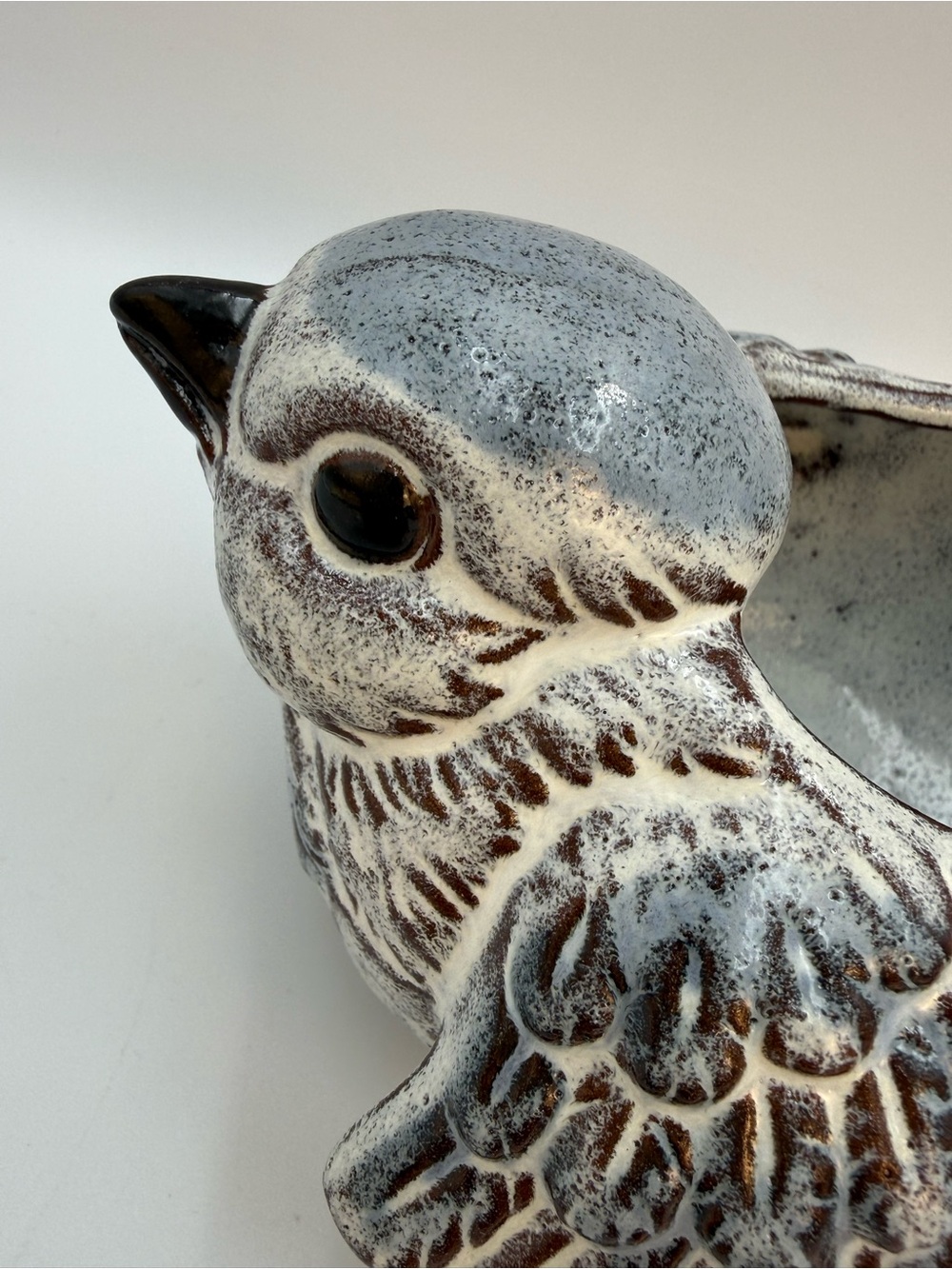 Vintage Baby Blue Bird Ceramic Planter Japan - Picture 9 of 12